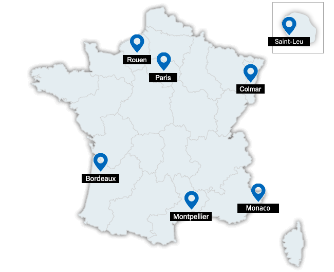 Carte des implantations