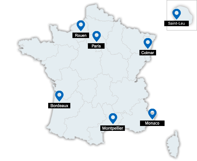 Carte des implantations